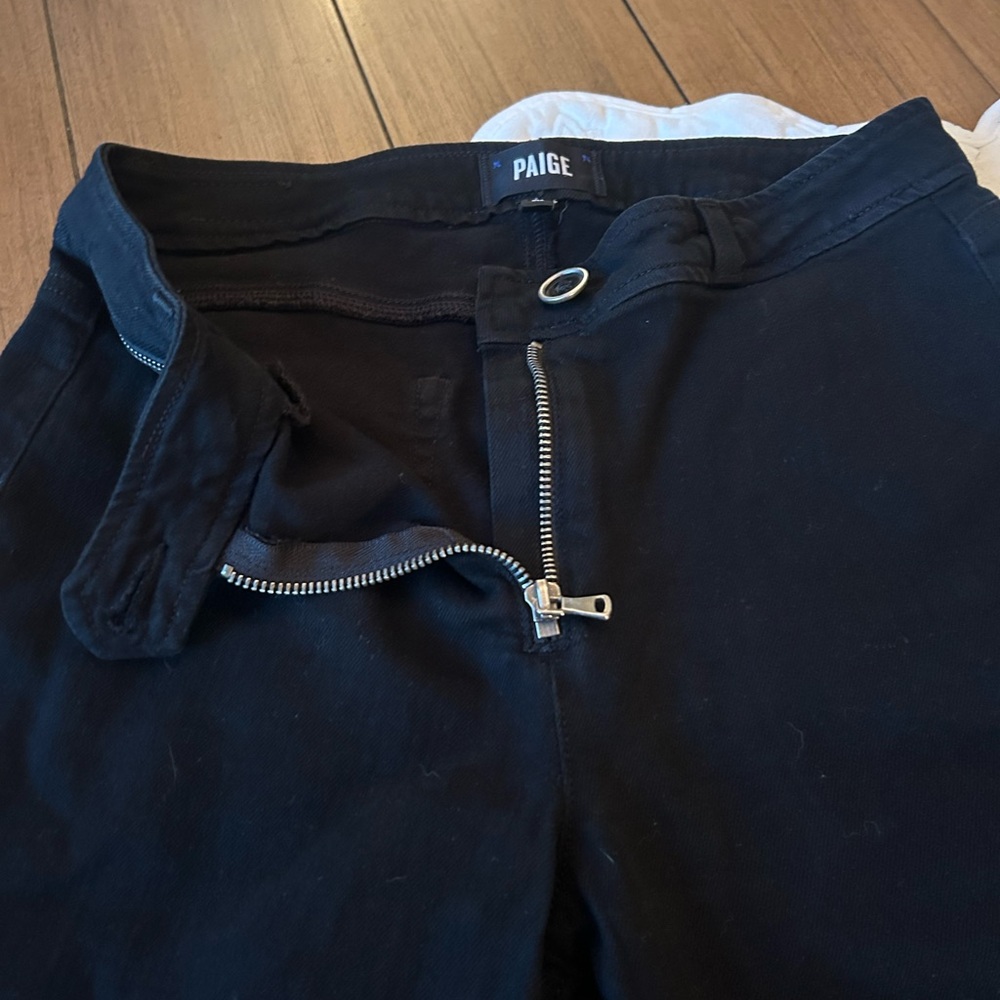PAIGE Milo Crop Flare Twill Flare 28